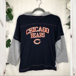 NFL Team Apparel Chicago Bears Long Sleeve Hoodie Top